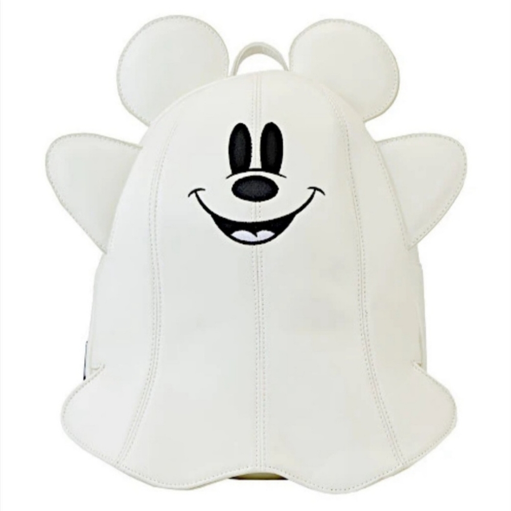 NEW Loungefly Exclusive Mickey Mouse Ghost Phantom Backpack Halloween Disney